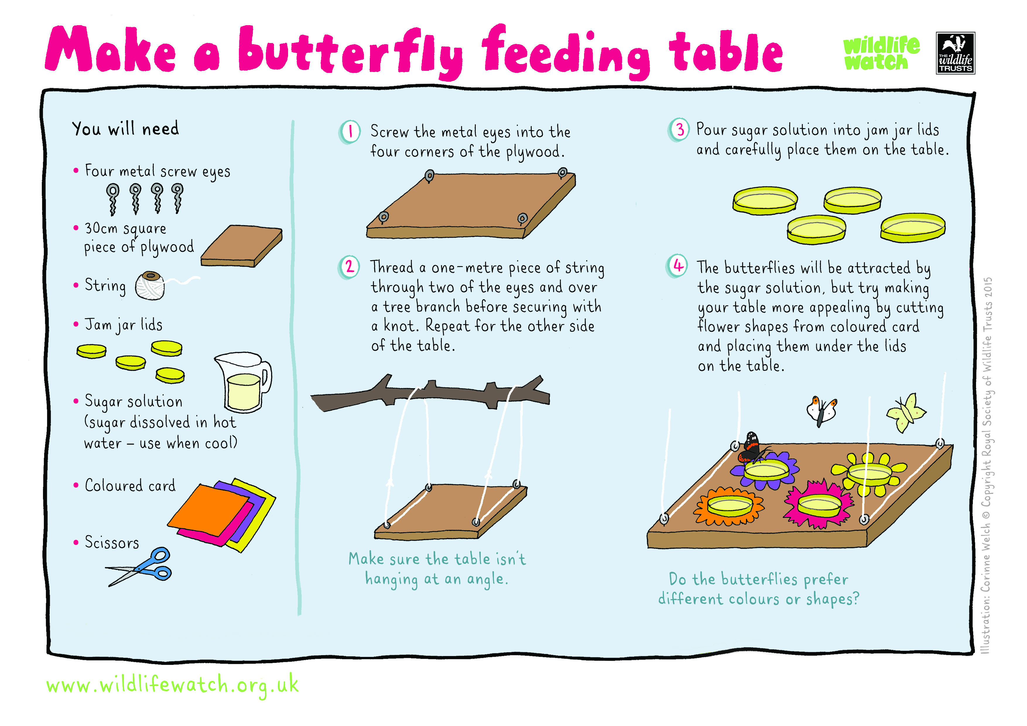 How to make a butterfly feeding table