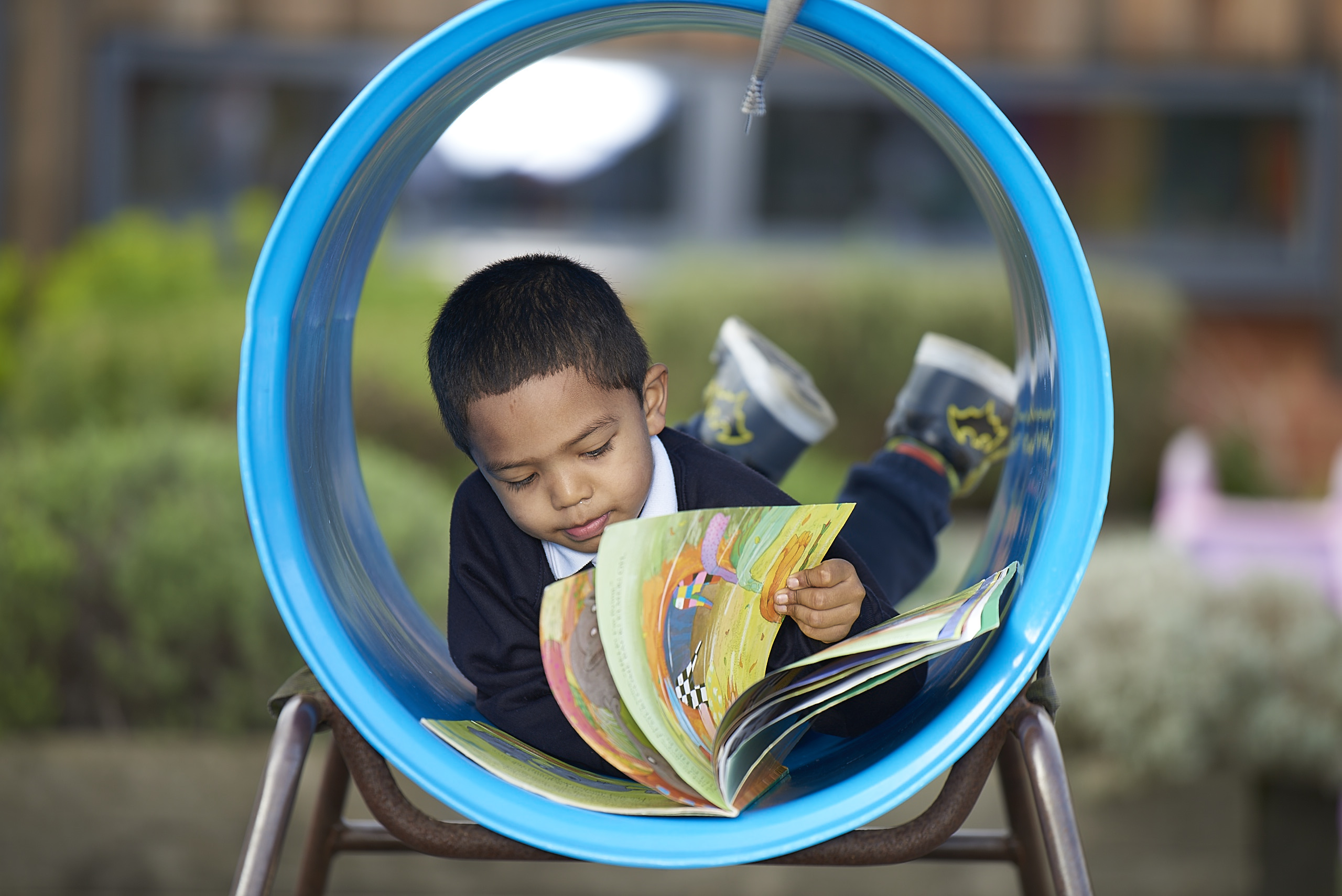 Story Starters - boy reading a book