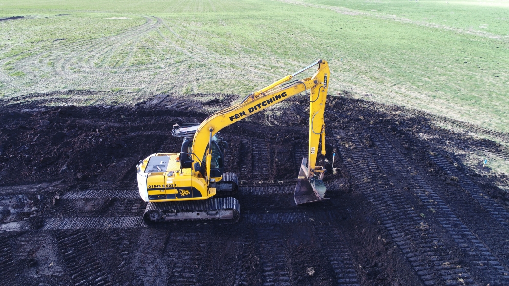 water works digger in action